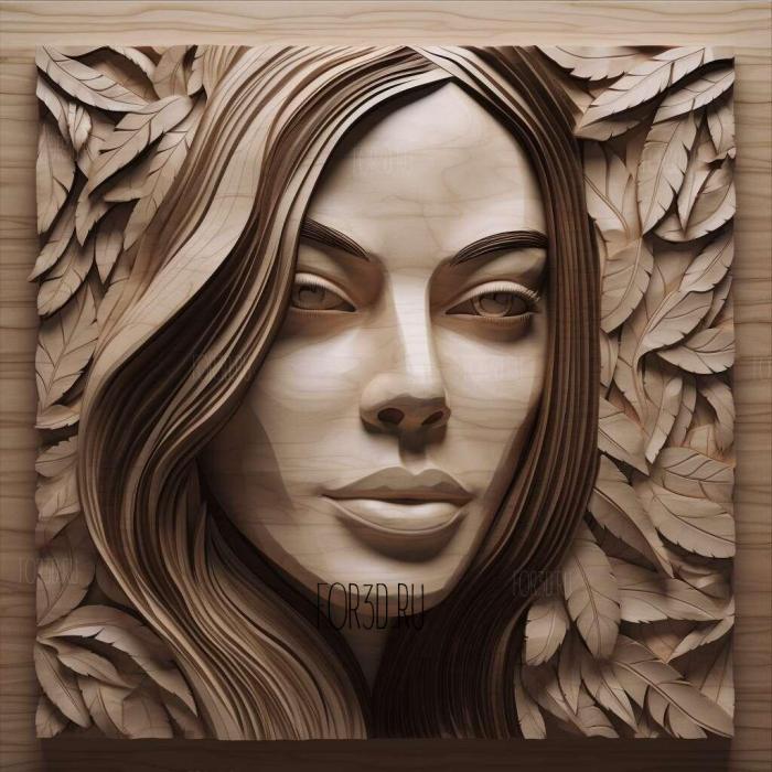 Megan Fox 3 stl model for CNC